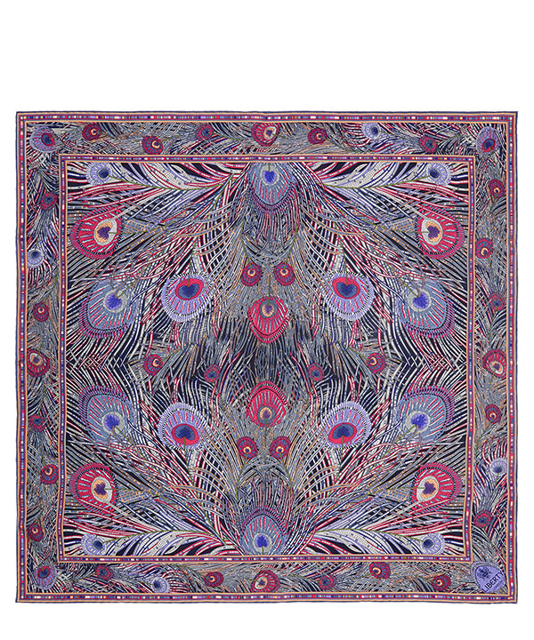 ヘラ 70x70 シルク ツイル スカーフ