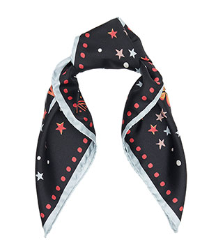 アイアンシ バレンタイン 45x45 シルク ツイル スカーフ