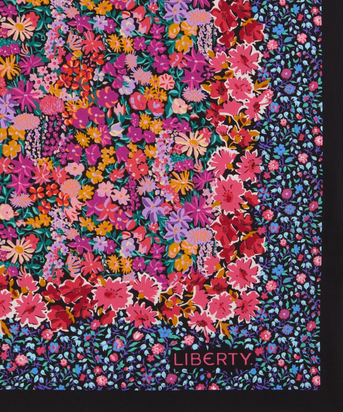 フローラル メドレー シルクツイル スカーフ 45