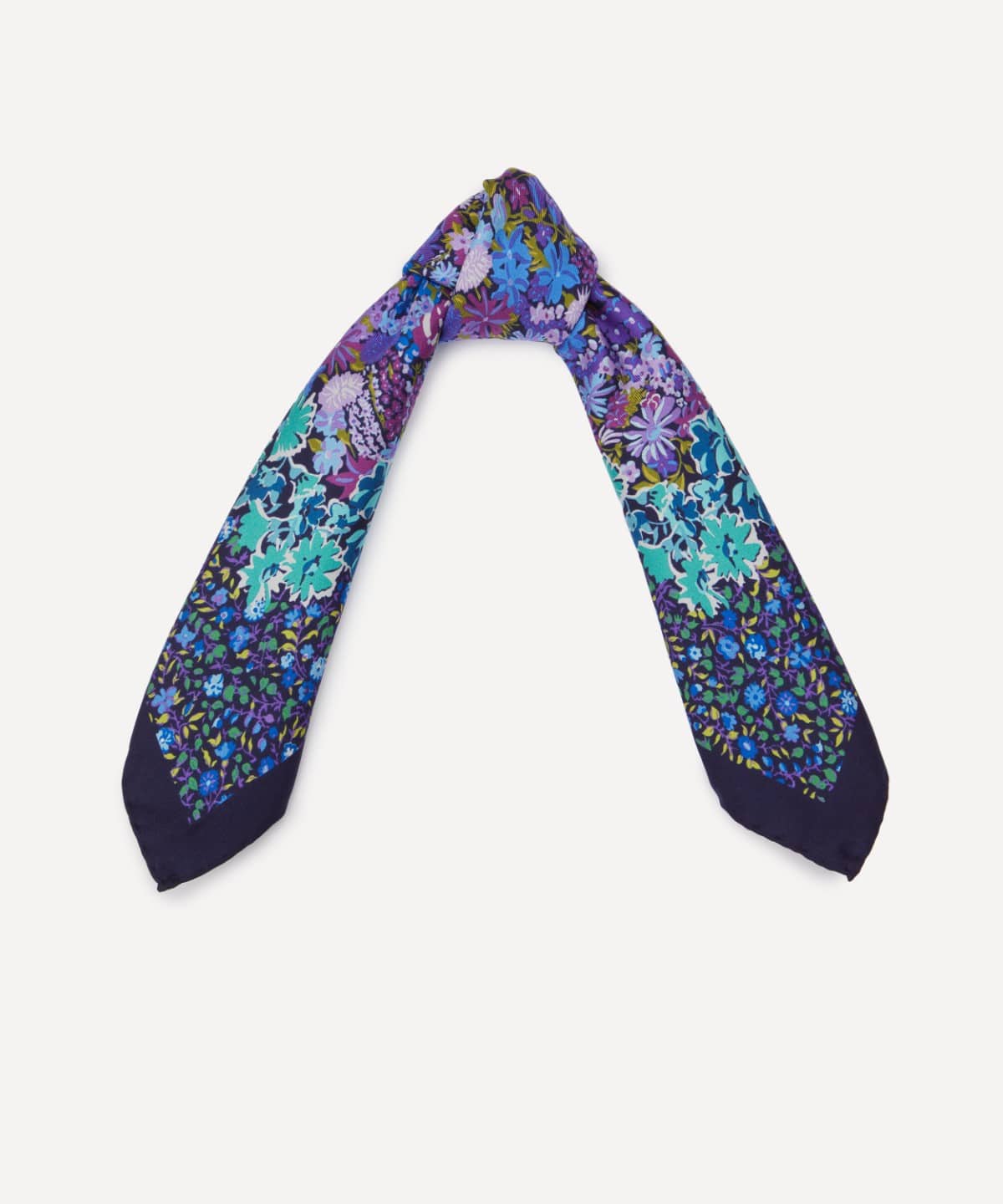 フローラル メドレー シルクツイル スカーフ 45