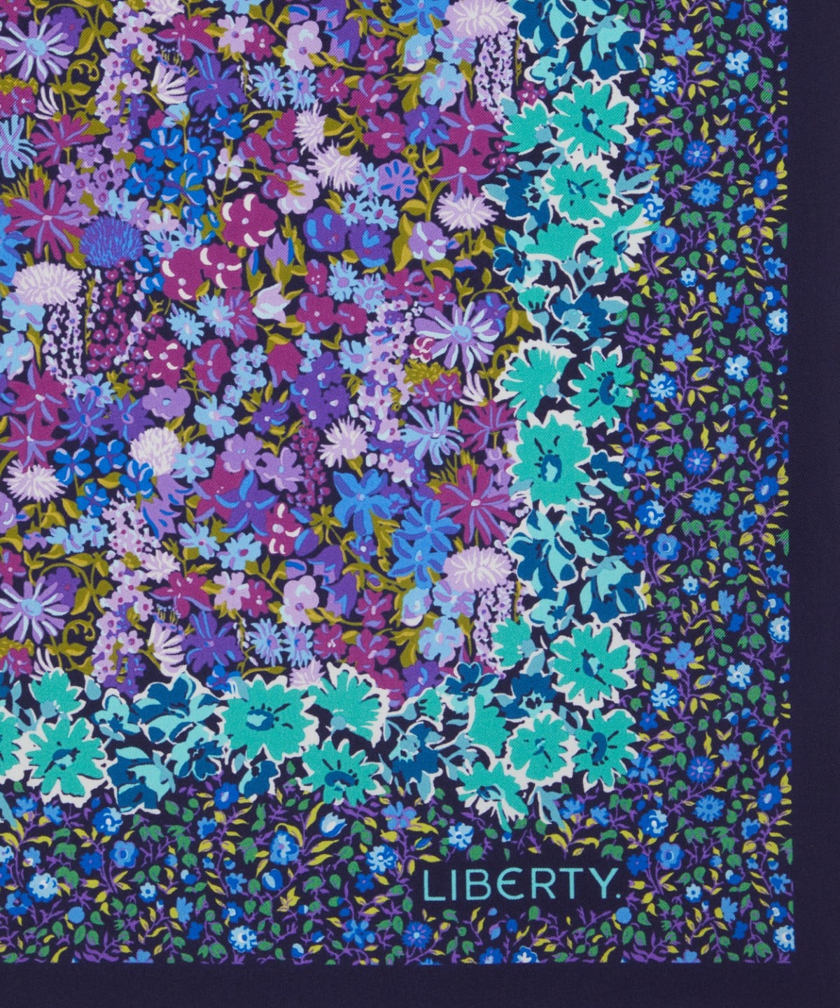 フローラル メドレー シルクツイル スカーフ 45