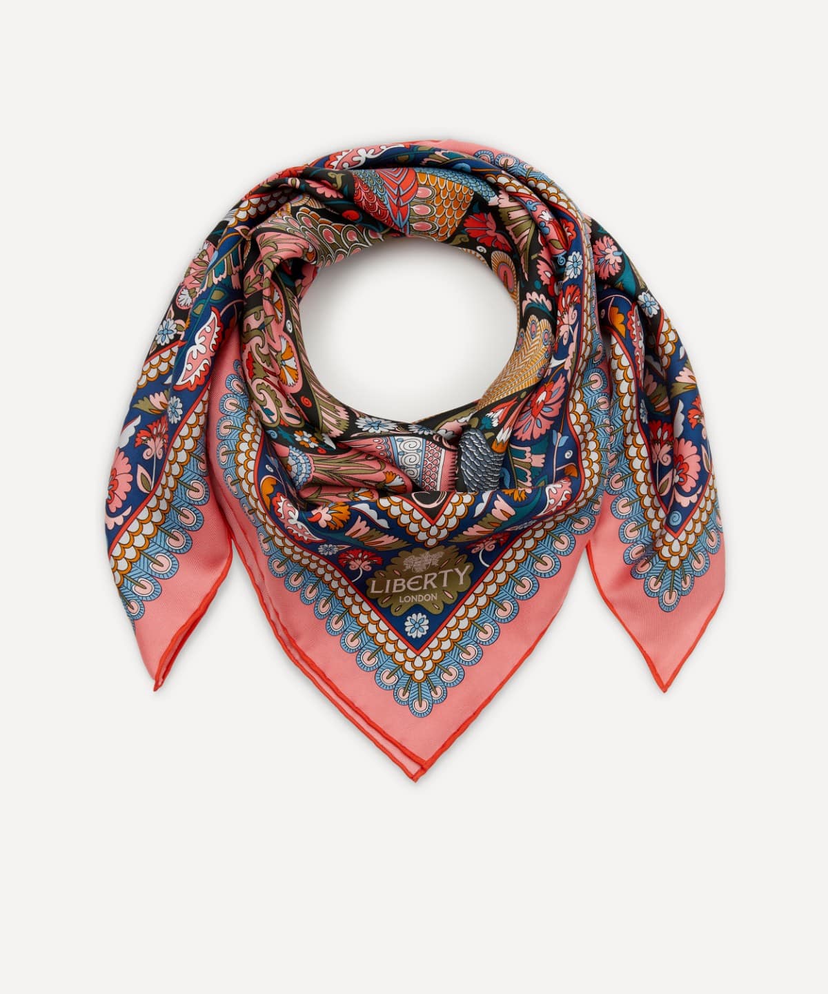 ピーコック ガーデン シルクツイル スカーフ 70