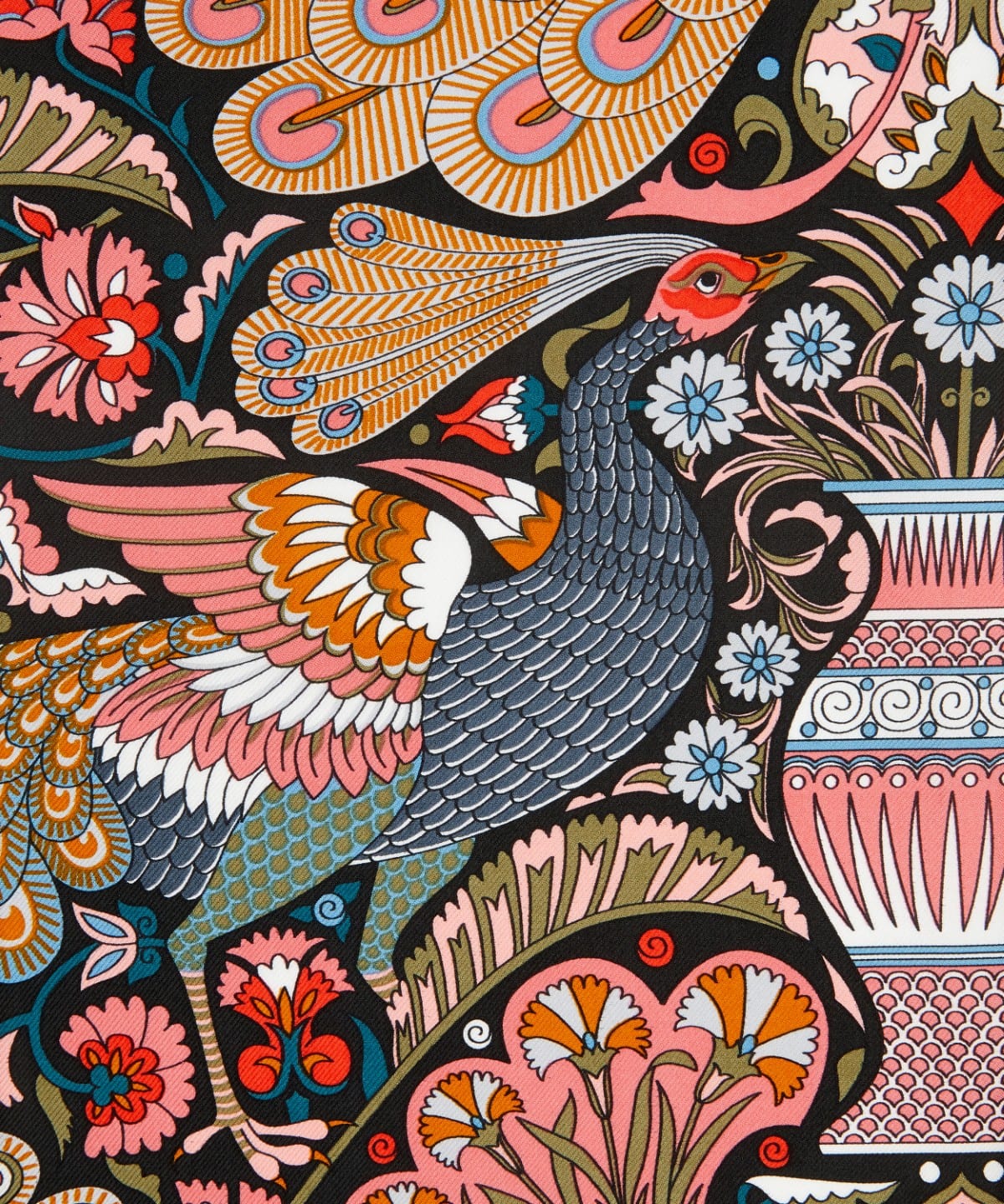 ピーコック ガーデン シルクツイル スカーフ 70