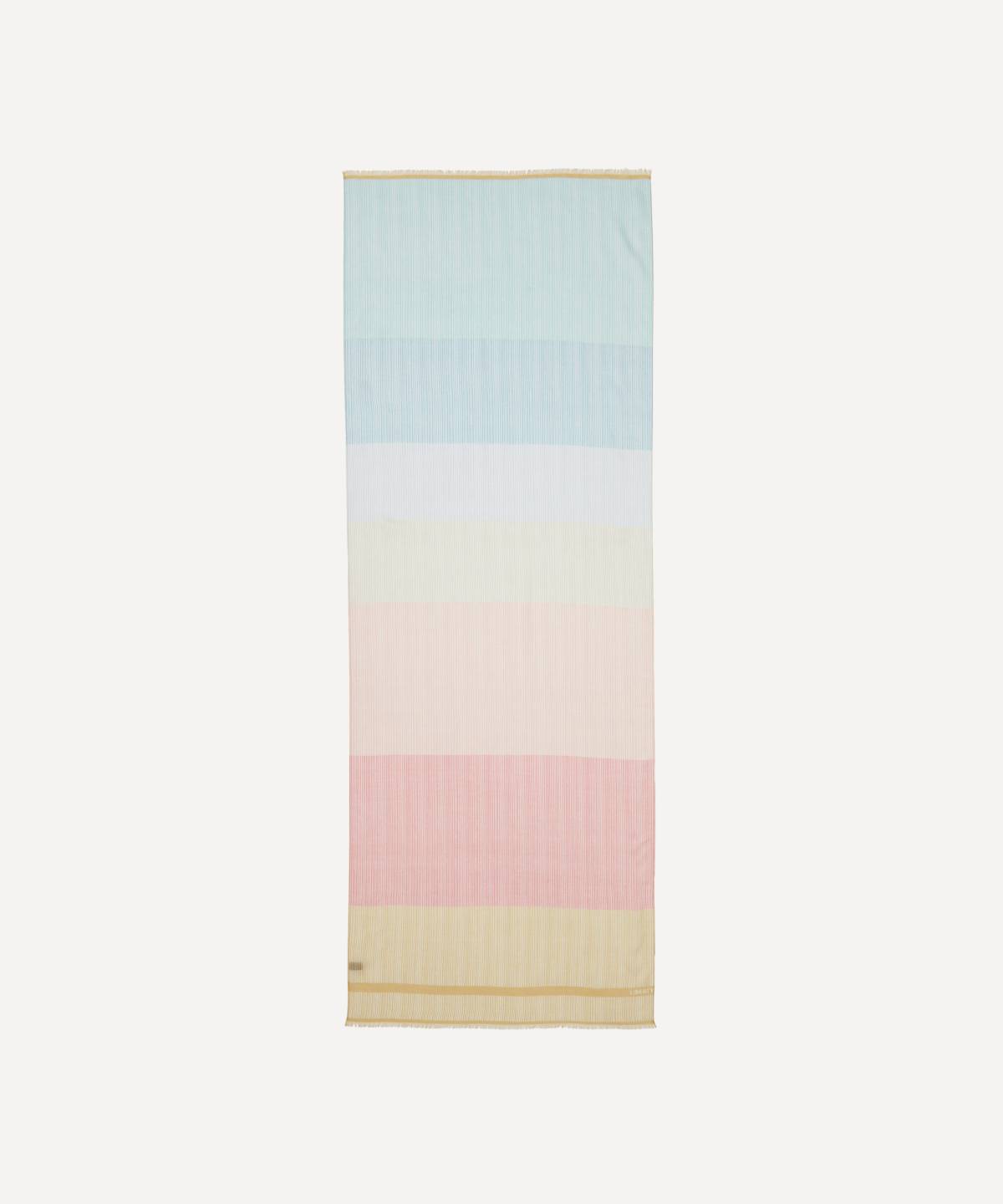 エレメンツ ストライプ 70x180 カシミヤ シルク スカーフ
