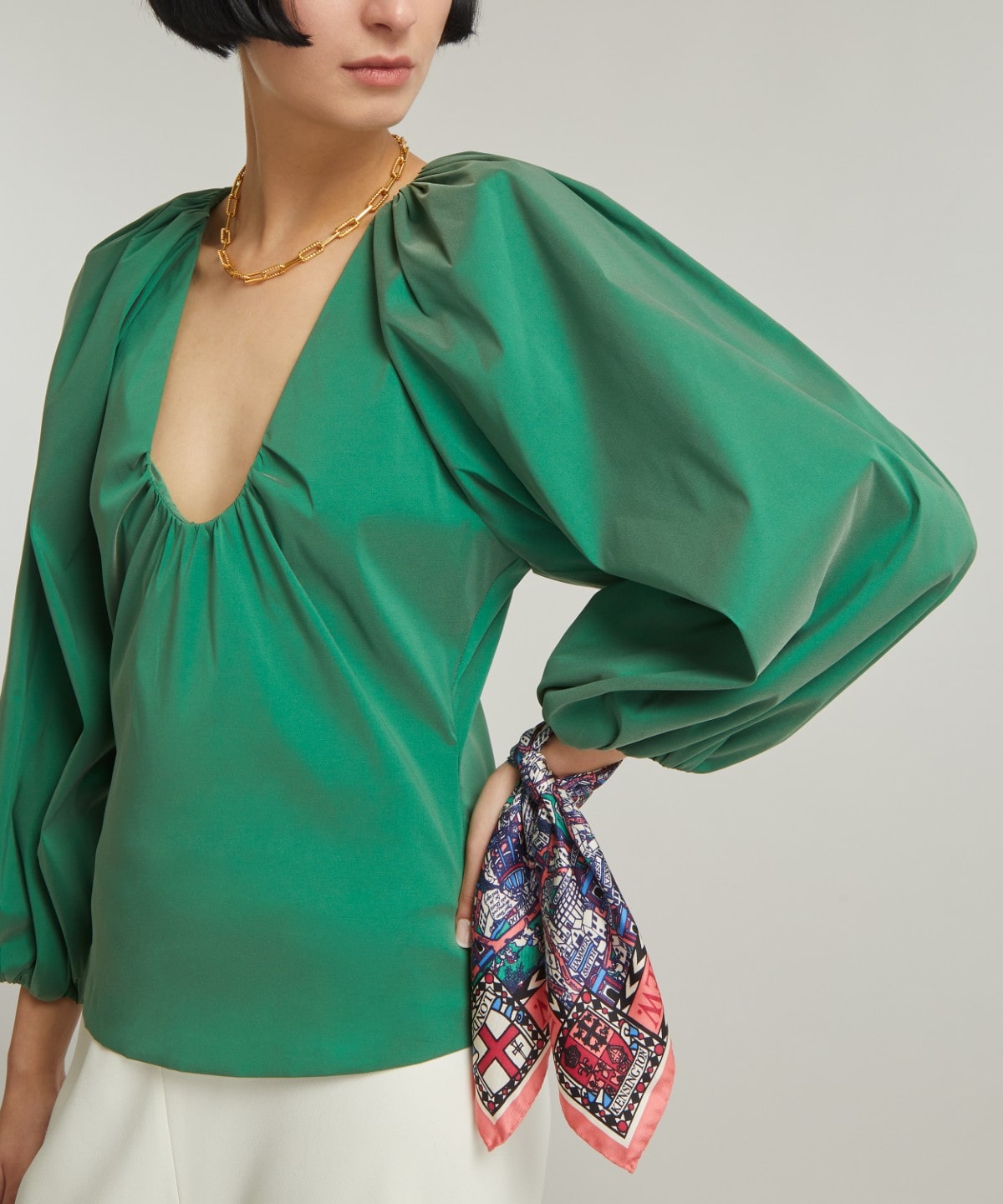 ビッグ スモーク シルクツイルスカーフ 45