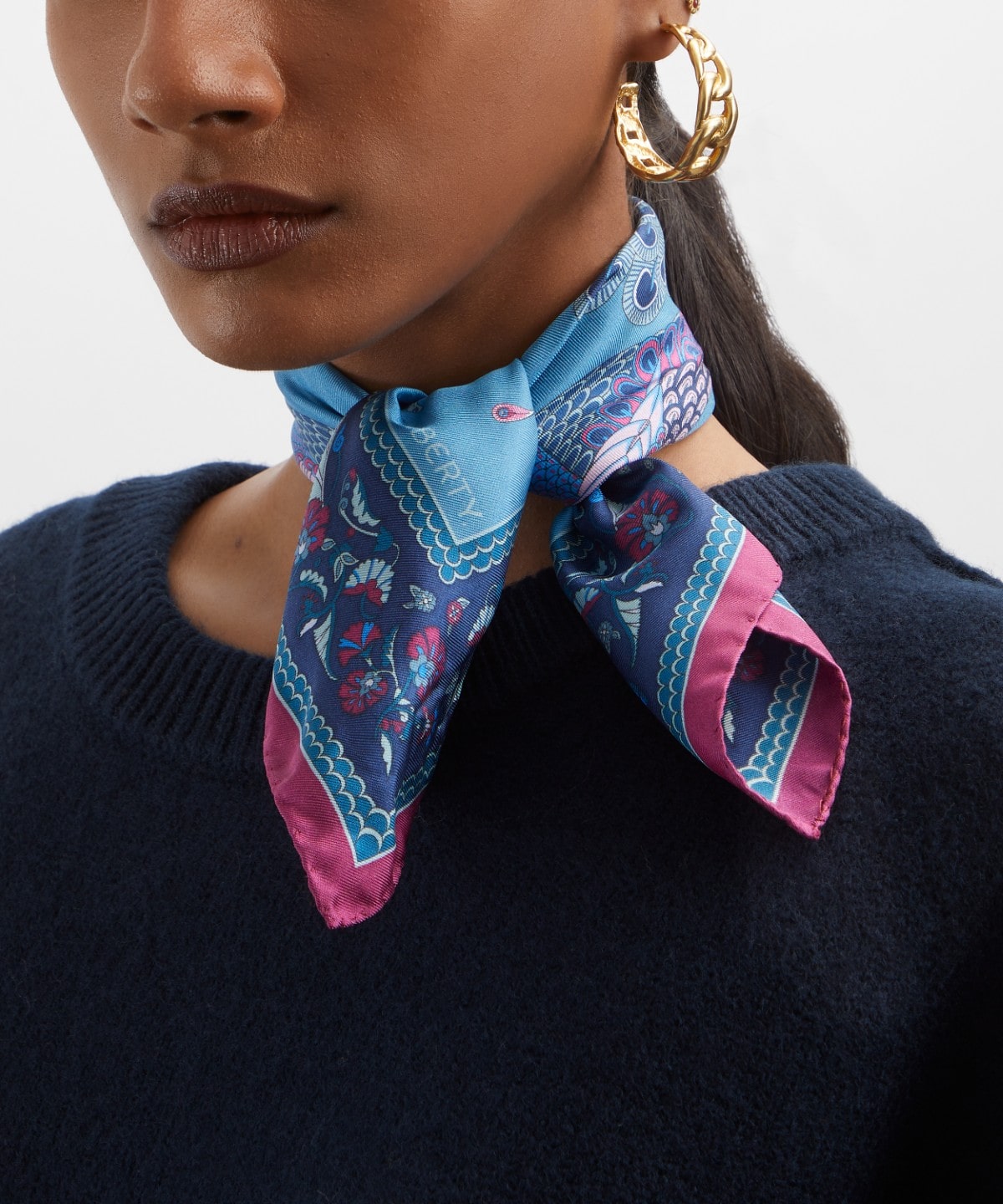 ピーコック パレード シルクスカーフ 45