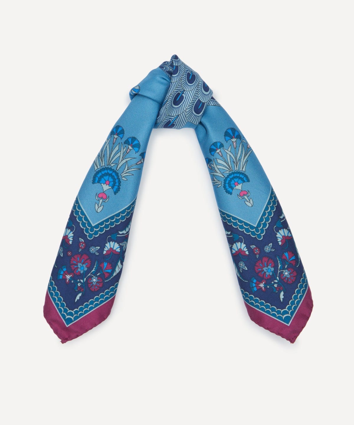 ピーコック パレード シルクスカーフ 45