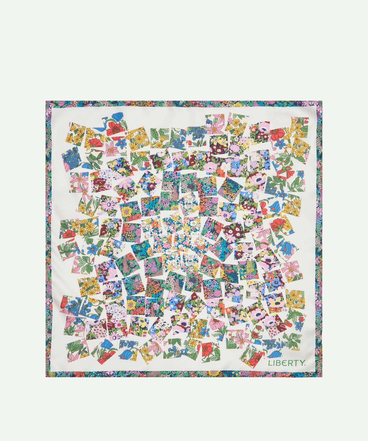 リトールド パッチワーク 45x45 シルク スカーフ