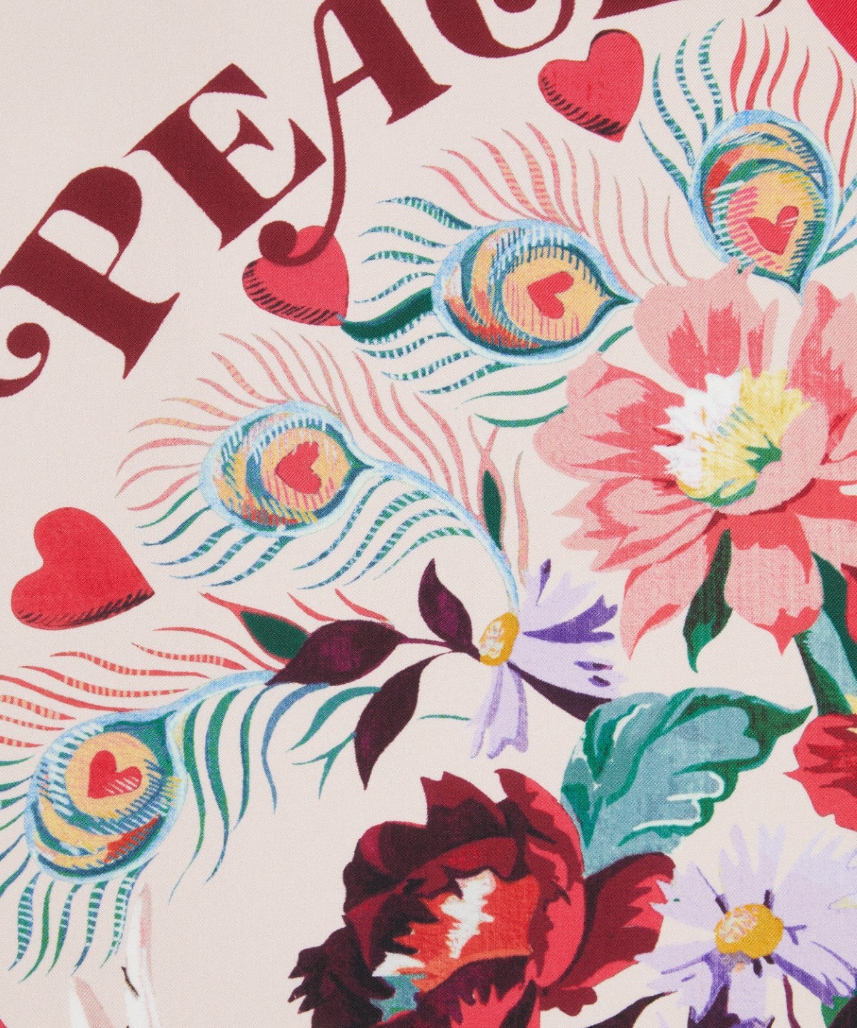 ピース ラブ アンド リバティ シルクスカーフ 70