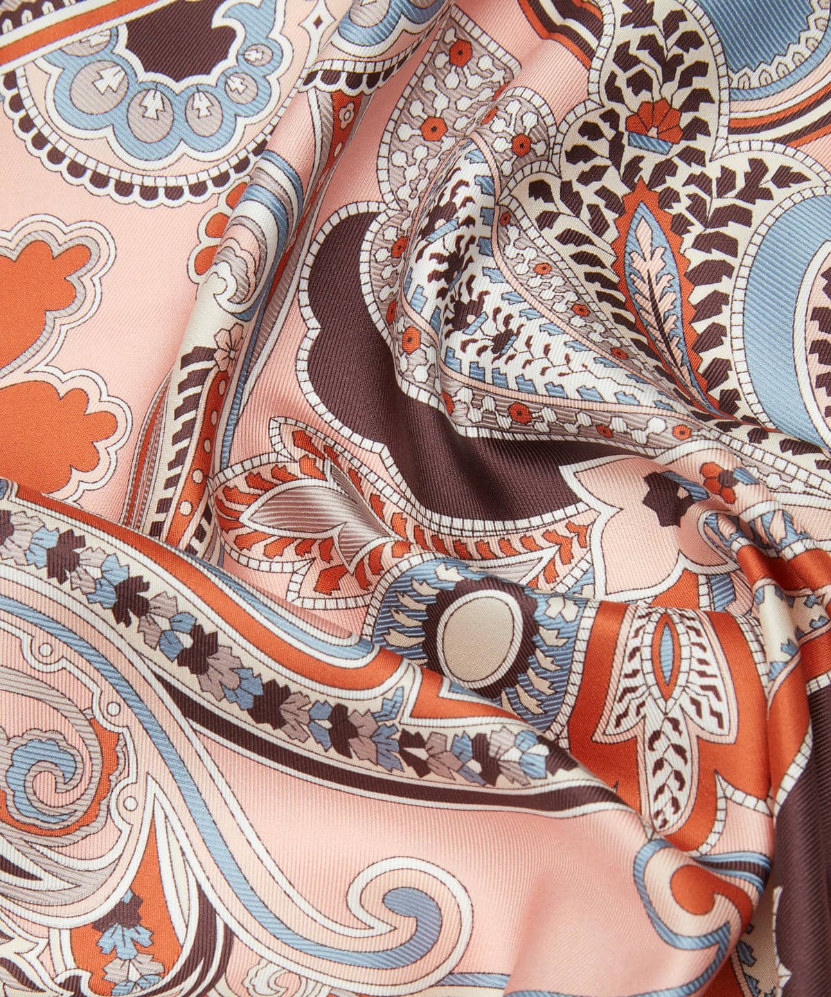 ペイズリー ファンファーレ ジャカード シルクスカーフ 90