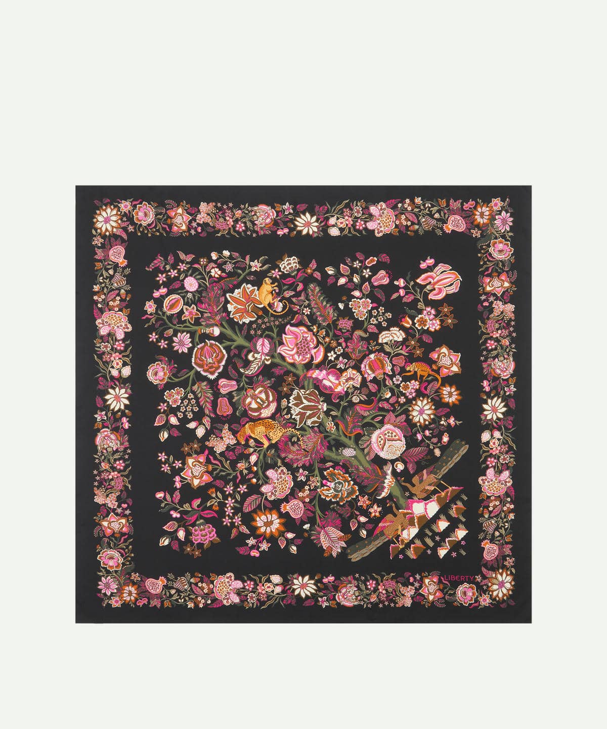 トロピカル ツリー オブ ライフ シルクスカーフ 90