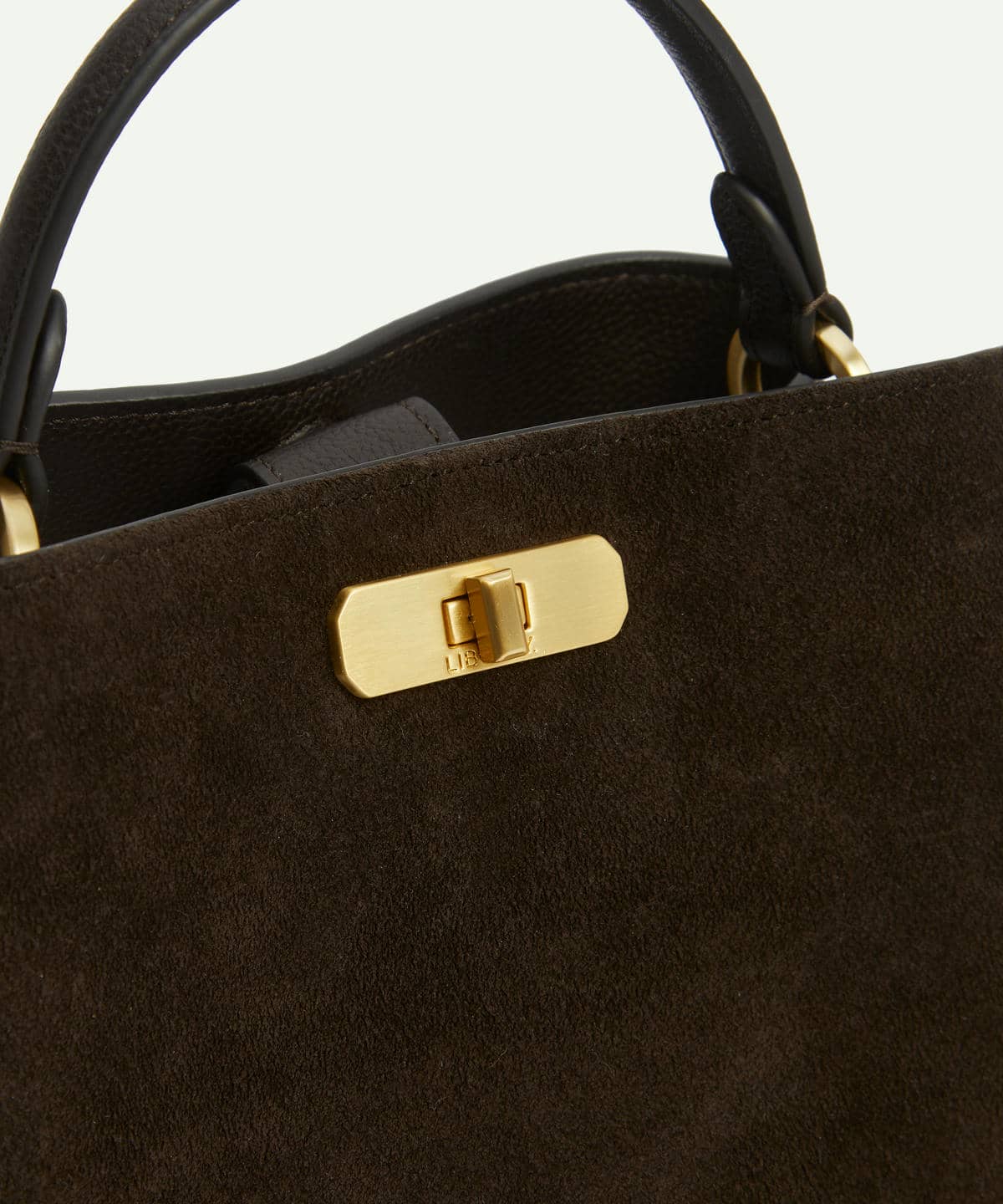 バーリントン スエード ミニ トップハンドルバッグ