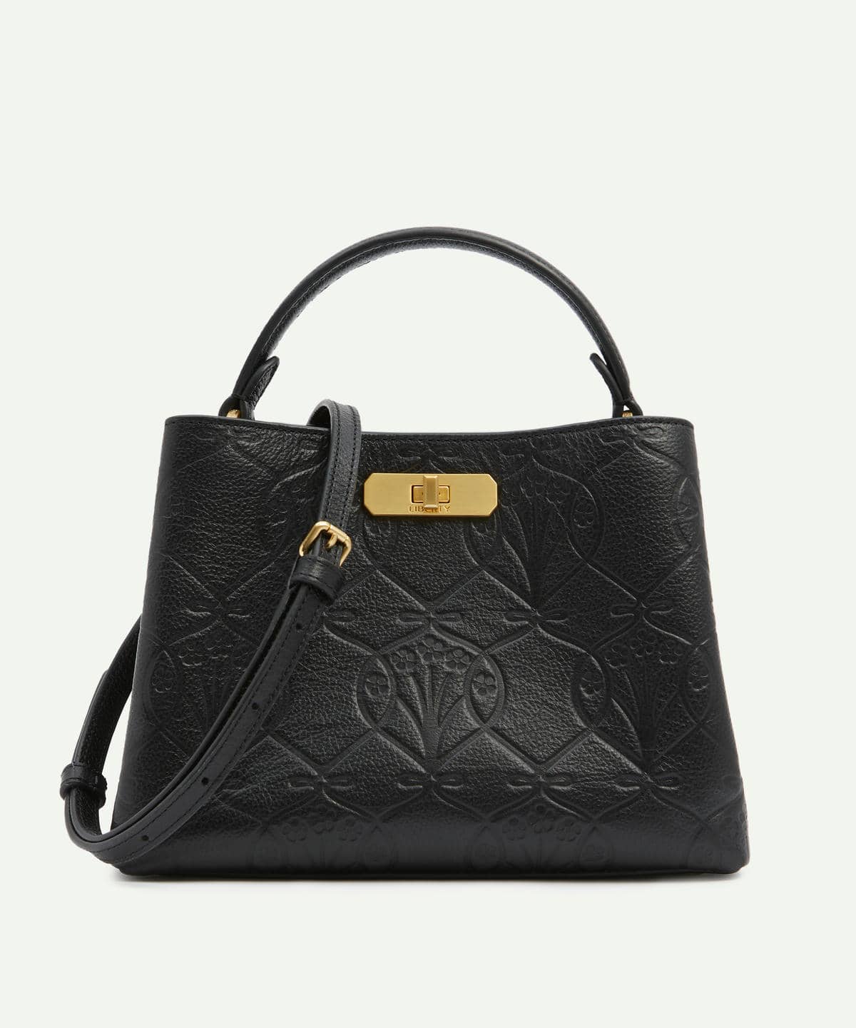 アイフィス エンボスド レザー ミニ トップハンドルバッグ