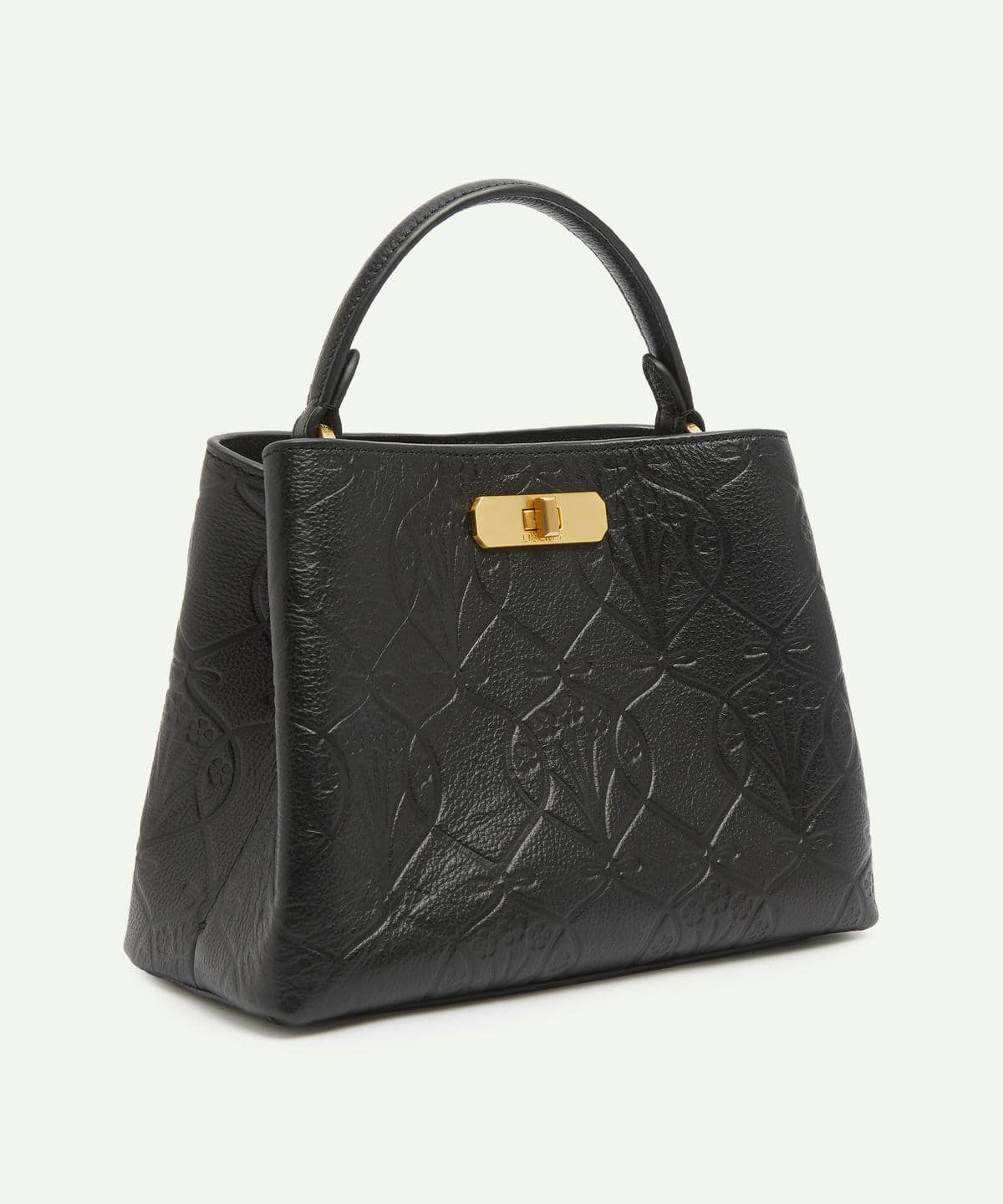 アイフィス エンボスド レザー ミニ トップハンドルバッグ