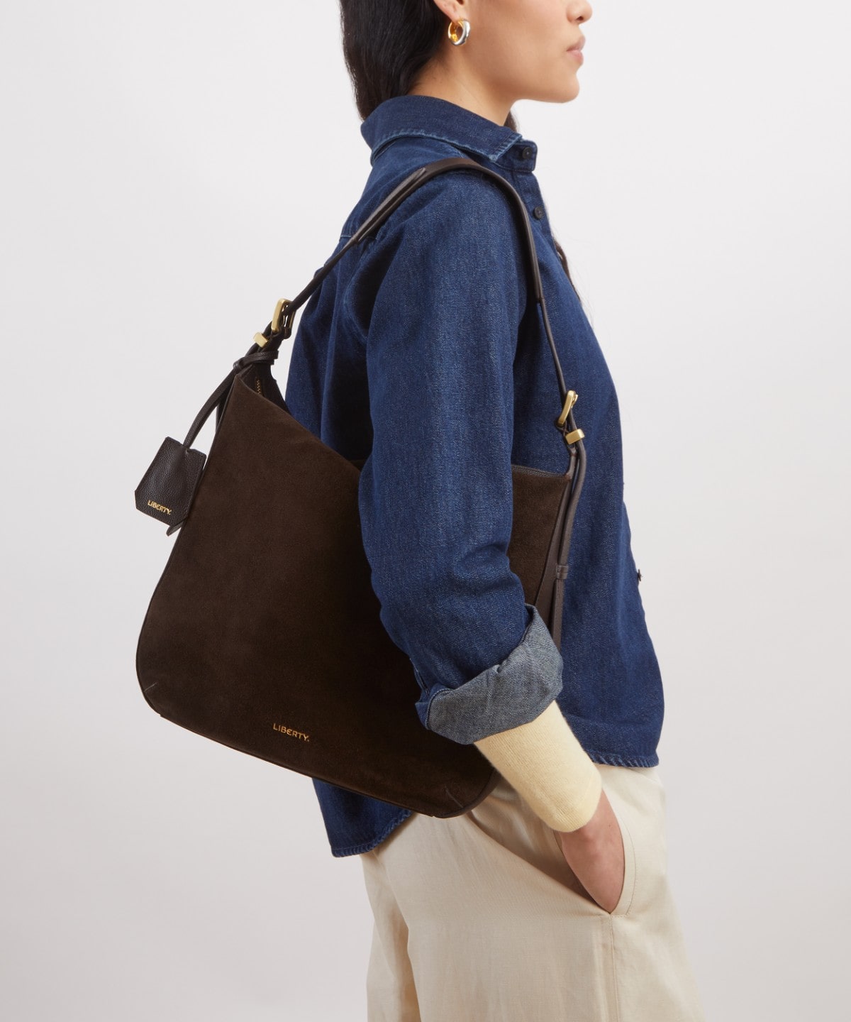 コンプトン スエード ホーボーバッグ